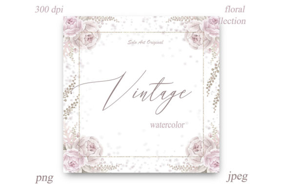 Download Pink Vintage Floral Frames Dusty Rose - Vintage floral frames Collection