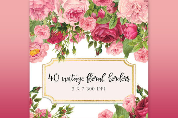 Download Vintage Floral Borders Clipart - Premium Resources